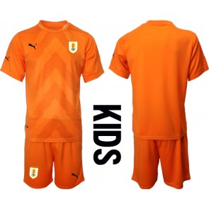 Uruguay Keeper Bortedraktsett Barn VM 2022 Kortermet (+ Korte bukser)